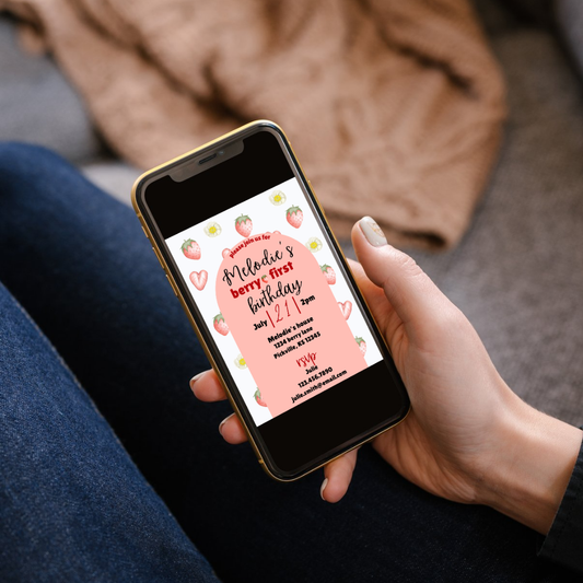 Berry First Birthday Invitation