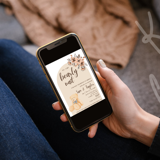 Bearly Wait Baby Shower Invitation