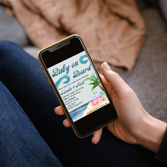 Baby on Board Ocean Baby Shower Invitation