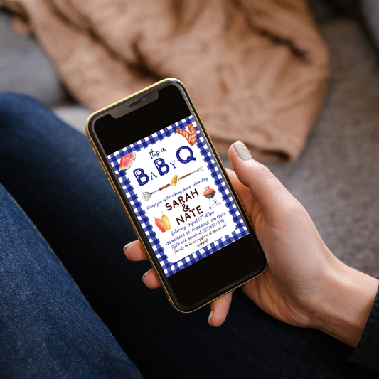 Baby-Q Baby Shower Invitation