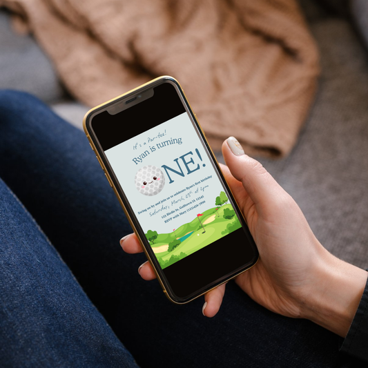 Hole in One Birthday Invitation