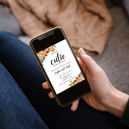 A Little Cutie Baby Shower Invitation