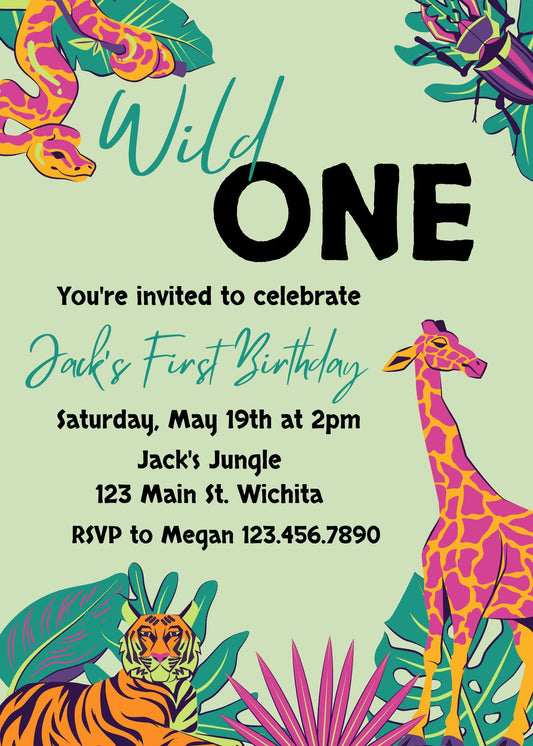 Wild One Party Invitation